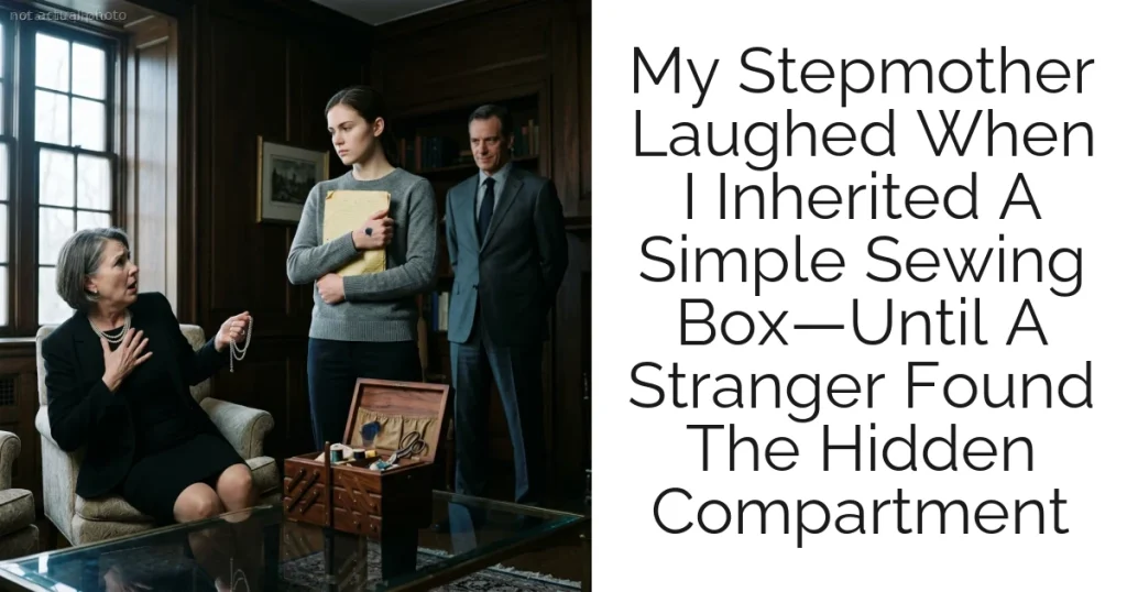My Stepmother Laughed When I Inherited A Simple Sewing Box—Until A Stranger Found The Hidden Compartment