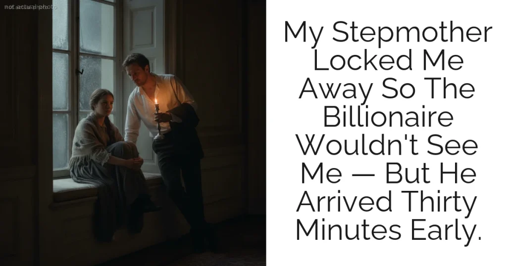 My Stepmother Locked Me Away So The Billionaire Wouldn't See Me — But He Arrived Thirty Minutes Early.