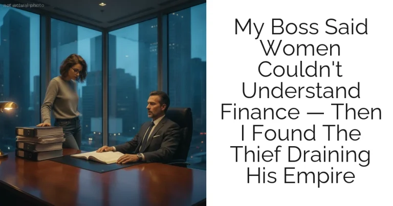 My Boss Said Women Couldn't Understand Finance — Then I Found The Thief Draining His Empire