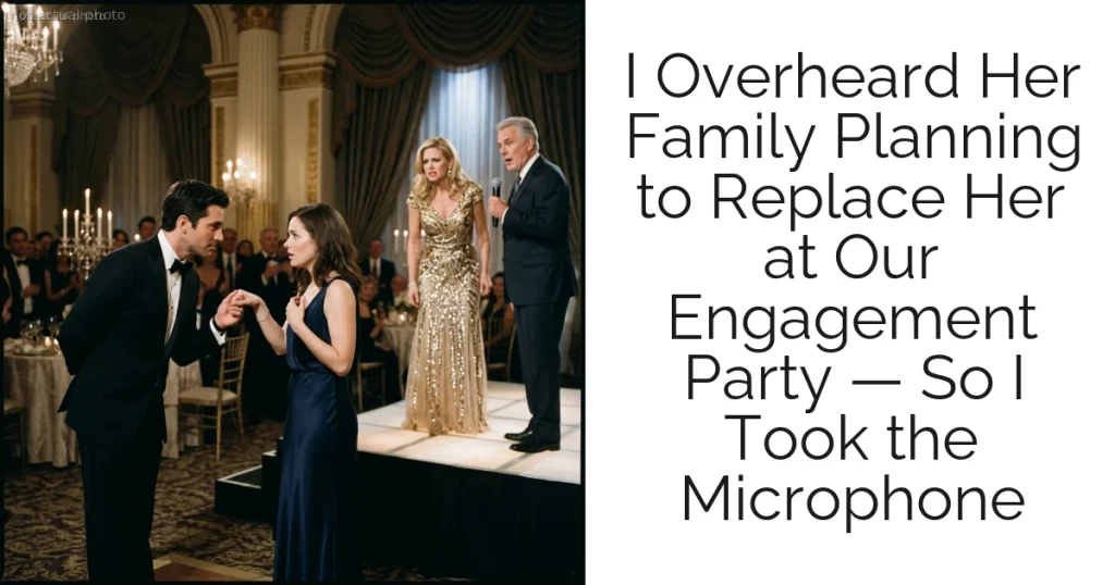 I Overheard Her Family Planning to Replace Her at Our Engagement Party — So I Took the Microphone