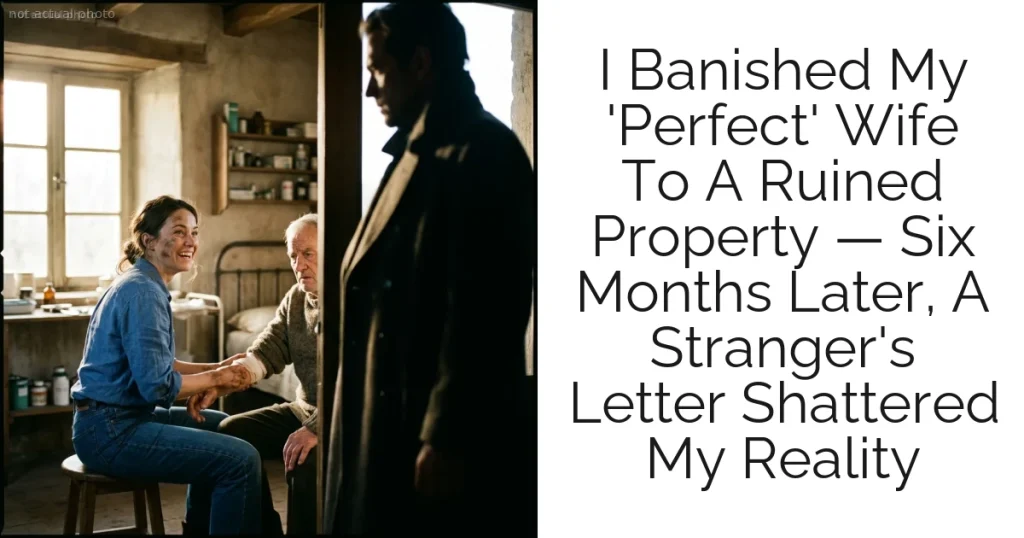 I Banished My 'Perfect' Wife To A Ruined Property — Six Months Later, A Stranger's Letter Shattered My Reality