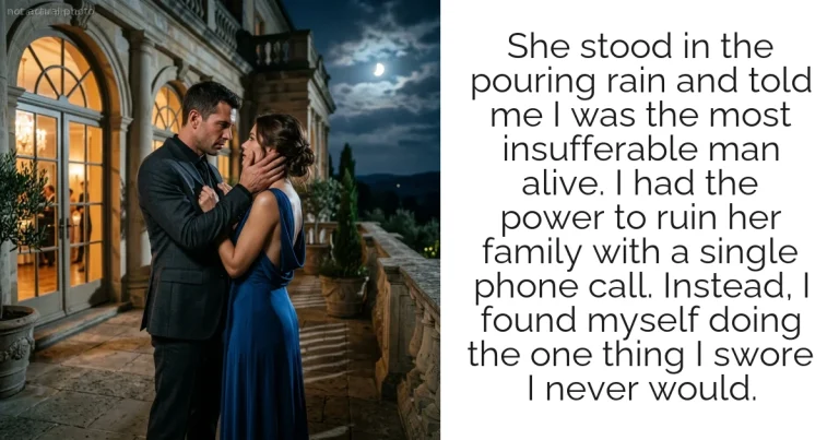 She stood in the pouring rain and told me I was the most insufferable man alive. I had the power to ruin her family with a single phone call. Instead, I found myself doing the one thing I swore I never would.