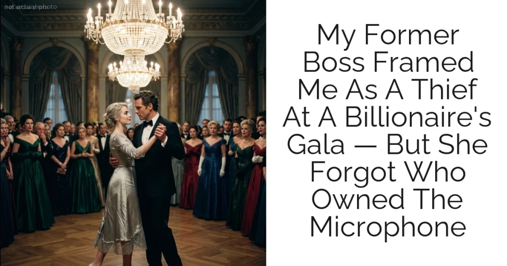My Former Boss Framed Me As A Thief At A Billionaire's Gala — But She Forgot Who Owned The Microphone
