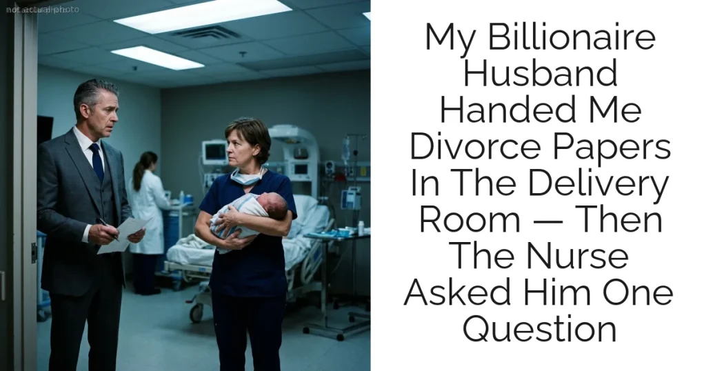 My Billionaire Husband Handed Me Divorce Papers In The Delivery Room — Then The Nurse Asked Him One Question