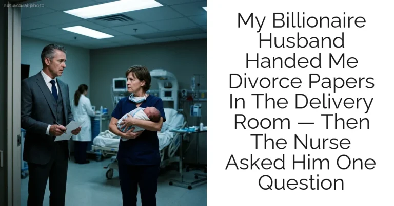 My Billionaire Husband Handed Me Divorce Papers In The Delivery Room — Then The Nurse Asked Him One Question