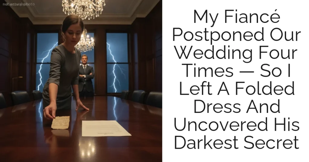 My Fiancé Postponed Our Wedding Four Times — So I Left A Folded Dress And Uncovered His Darkest Secret
