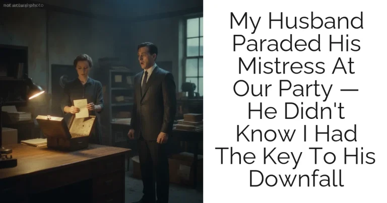 My Husband Paraded His Mistress At Our Party — He Didn't Know I Had The Key To His Downfall
