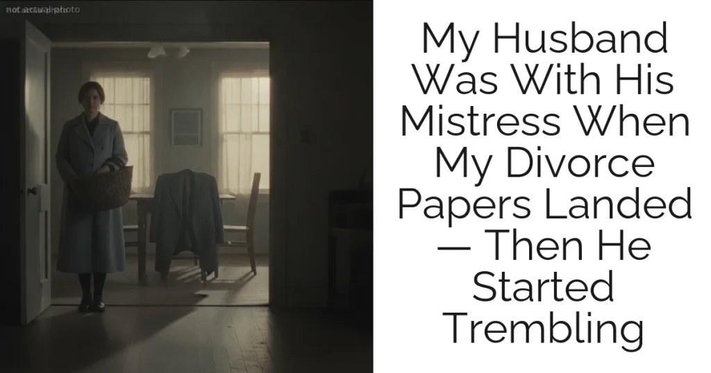 My Husband Was With His Mistress When My Divorce Papers Landed — Then He Started Trembling
