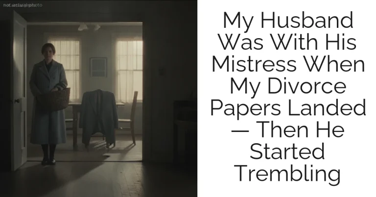 My Husband Was With His Mistress When My Divorce Papers Landed — Then He Started Trembling
