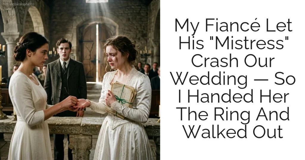 My Fiancé Let His "Mistress" Crash Our Wedding — So I Handed Her The Ring And Walked Out