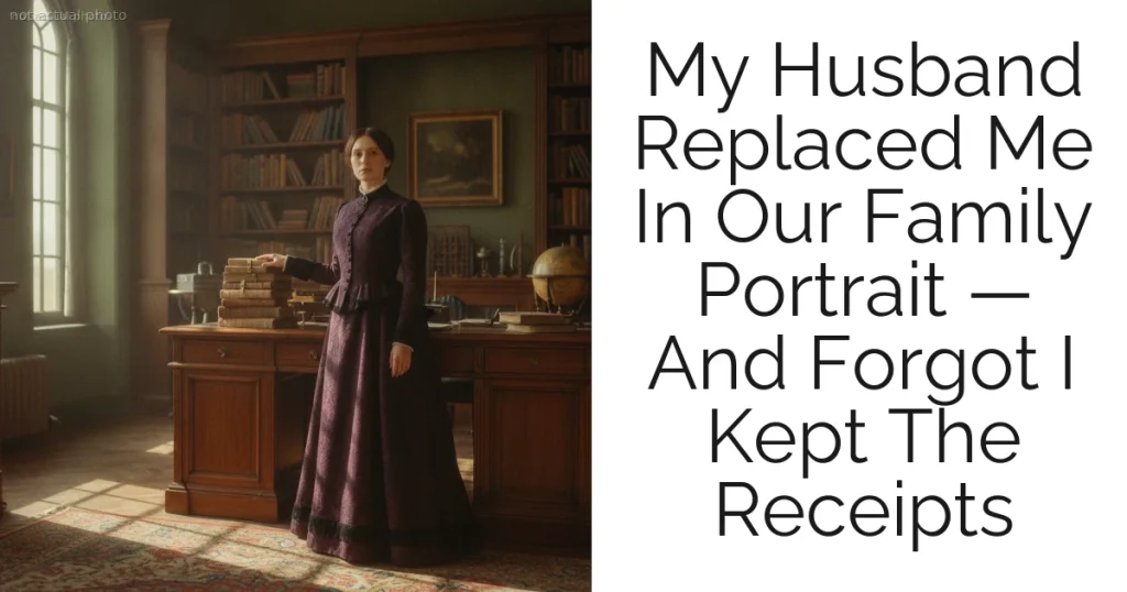 My Husband Replaced Me In Our Family Portrait — And Forgot I Kept The Receipts
