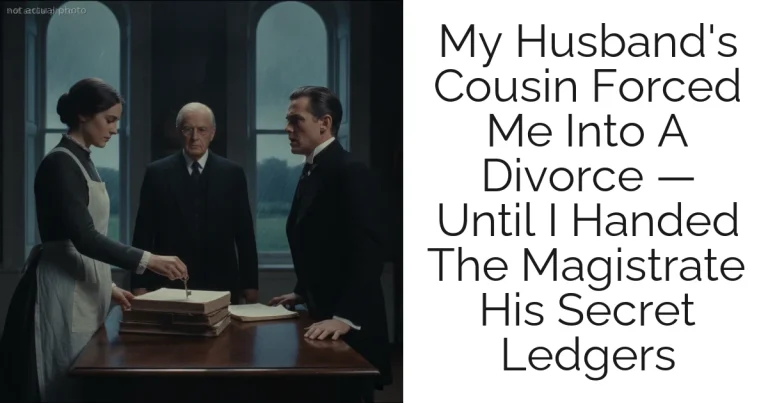My Husband's Cousin Forced Me Into A Divorce — Until I Handed The Magistrate His Secret Ledgers