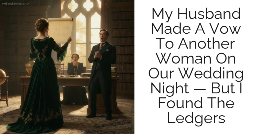My Husband Made A Vow To Another Woman On Our Wedding Night — But I Found The Ledgers