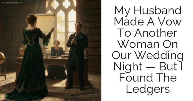 My Husband Made A Vow To Another Woman On Our Wedding Night — But I Found The Ledgers