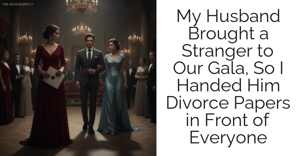 My Husband Brought a Stranger to Our Gala, So I Handed Him Divorce Papers in Front of Everyone