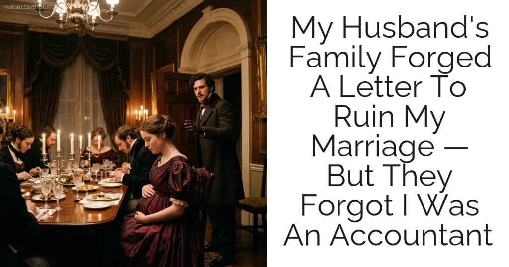 My Husband's Family Forged A Letter To Ruin My Marriage — But They Forgot I Was An Accountant
