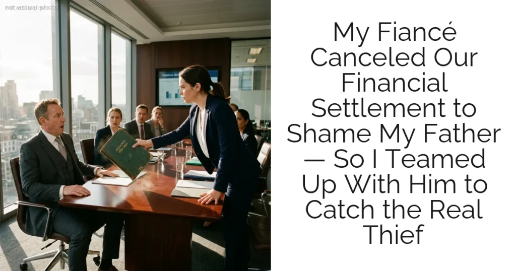 My Fiancé Canceled Our Financial Settlement to Shame My Father — So I Teamed Up With Him to Catch the Real Thief