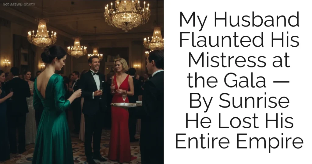 My Husband Flaunted His Mistress at the Gala — By Sunrise He Lost His Entire Empire