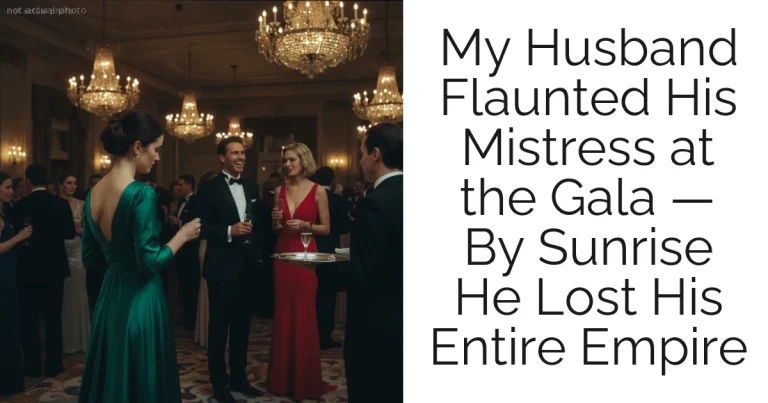 My Husband Flaunted His Mistress at the Gala — By Sunrise He Lost His Entire Empire