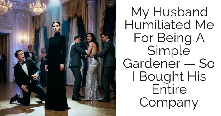 My Husband Humiliated Me For Being A Simple Gardener — So I Bought His Entire Company