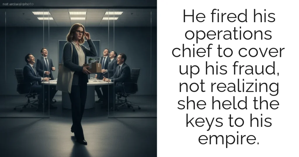 He fired his operations chief to cover up his fraud, not realizing she held the keys to his empire.