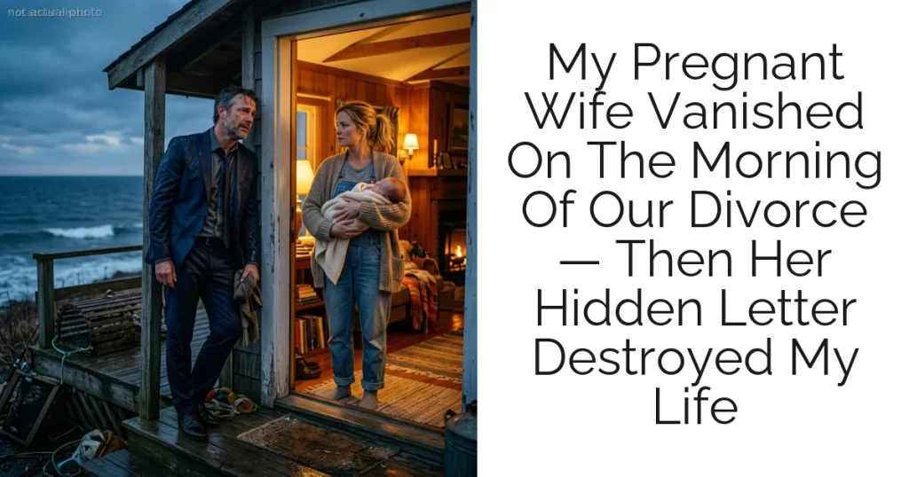 My Pregnant Wife Vanished On The Morning Of Our Divorce — Then Her Hidden Letter Destroyed My Life