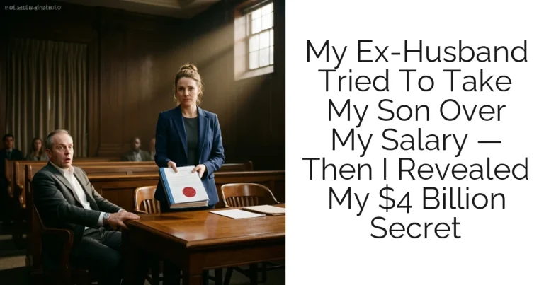 My Ex-Husband Tried To Take My Son Over My Salary — Then I Revealed My $4 Billion Secret