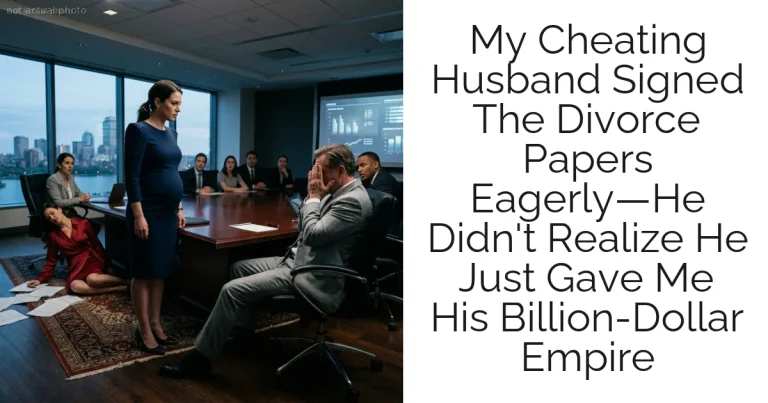 My Cheating Husband Signed The Divorce Papers Eagerly—He Didn't Realize He Just Gave Me His Billion-Dollar Empire