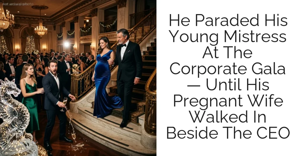 He Paraded His Young Mistress At The Corporate Gala — Until His Pregnant Wife Walked In Beside The CEO