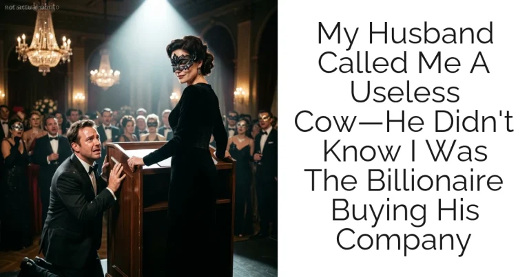 My Husband Called Me A Useless Cow—He Didn't Know I Was The Billionaire Buying His Company