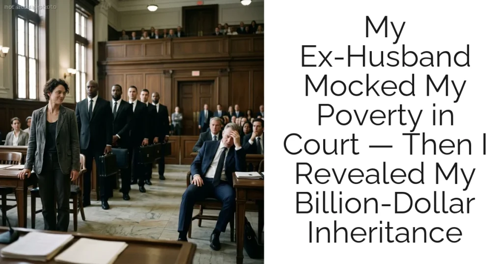 My Ex-Husband Mocked My Poverty in Court — Then I Revealed My Billion-Dollar Inheritance