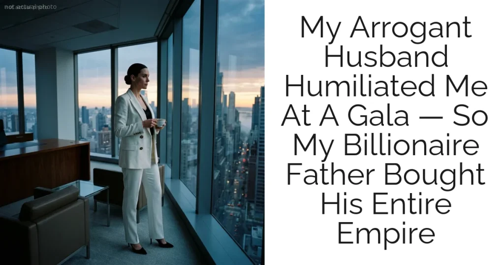 My Arrogant Husband Humiliated Me At A Gala — So My Billionaire Father Bought His Entire Empire