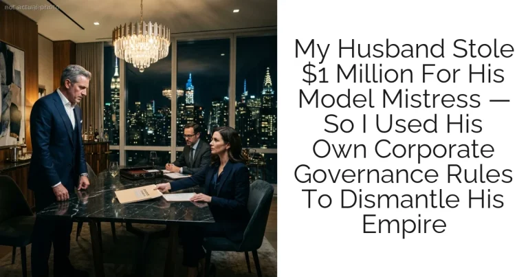 My Husband Stole $1 Million For His Model Mistress — So I Used His Own Corporate Governance Rules To Dismantle His Empire
