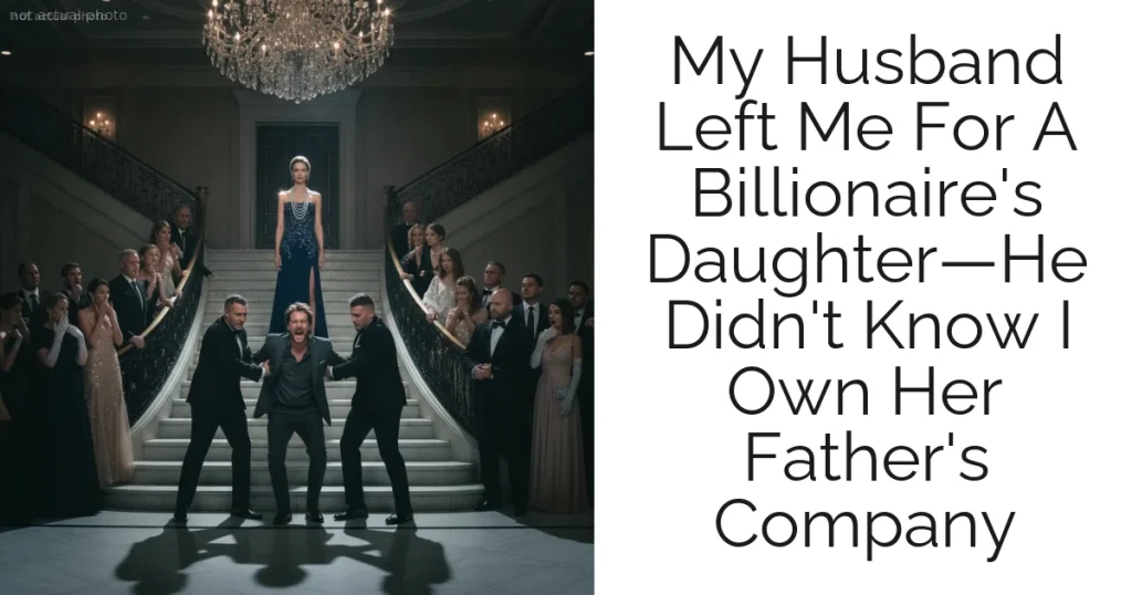 My Husband Left Me For A Billionaire's Daughter—He Didn't Know I Own Her Father's Company