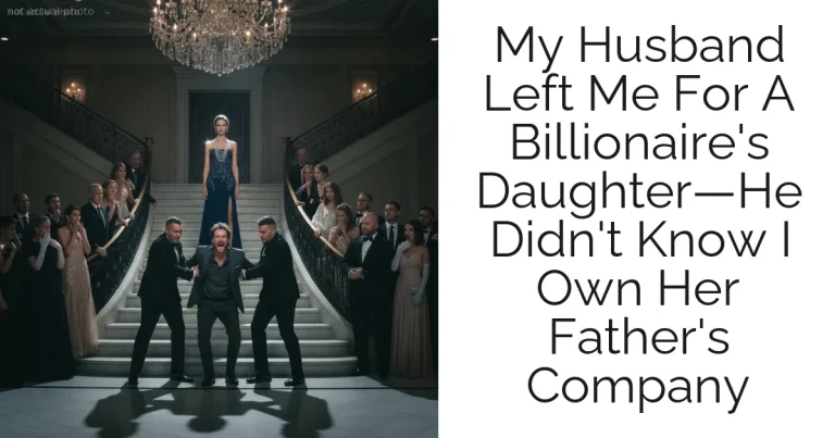 My Husband Left Me For A Billionaire's Daughter—He Didn't Know I Own Her Father's Company