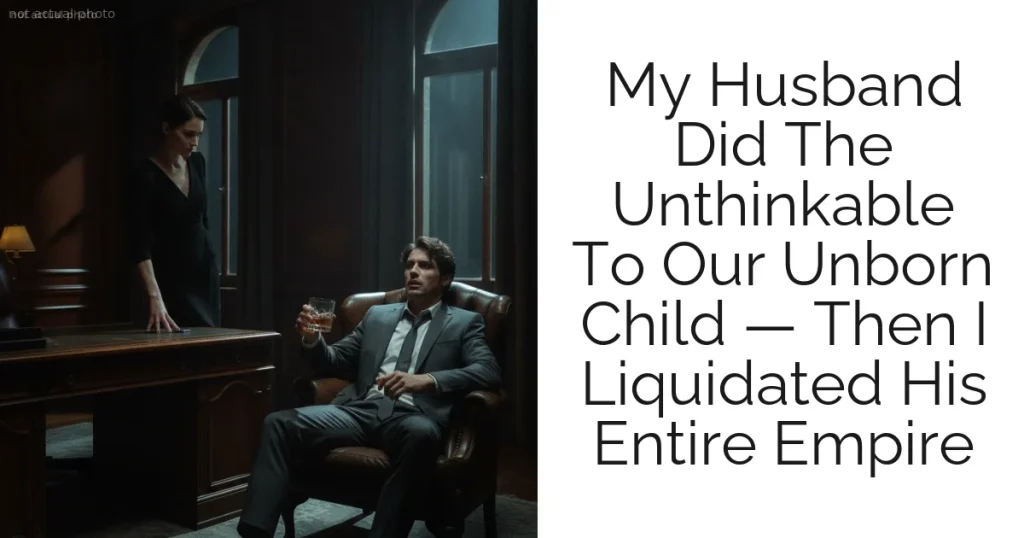 My Husband Did The Unthinkable To Our Unborn Child — Then I Liquidated His Entire Empire