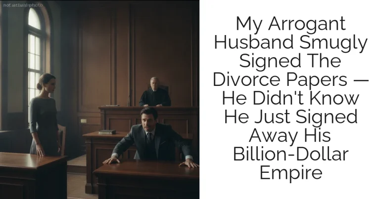My Arrogant Husband Smugly Signed The Divorce Papers — He Didn't Know He Just Signed Away His Billion-Dollar Empire