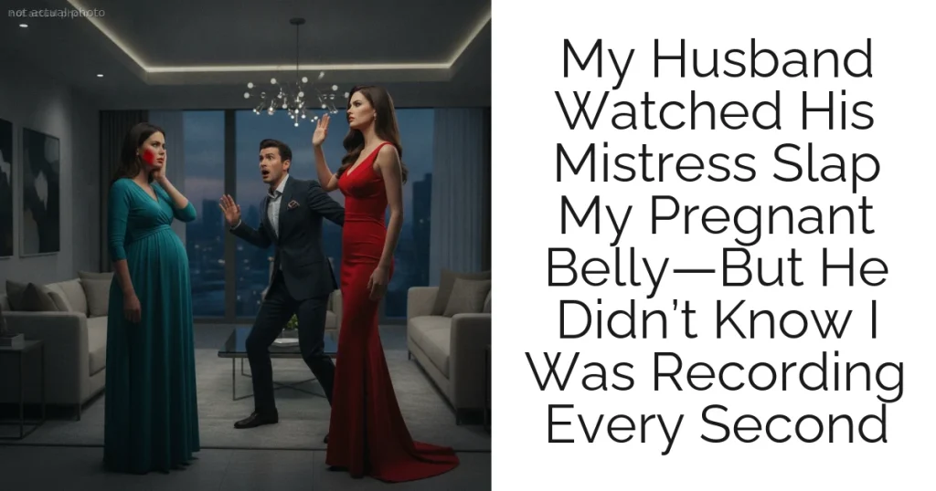 My Husband Watched His Mistress Slap My Pregnant Belly—But He Didn’t Know I Was Recording Every Second