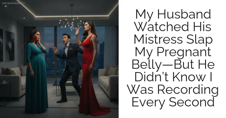 My Husband Watched His Mistress Slap My Pregnant Belly—But He Didn’t Know I Was Recording Every Second