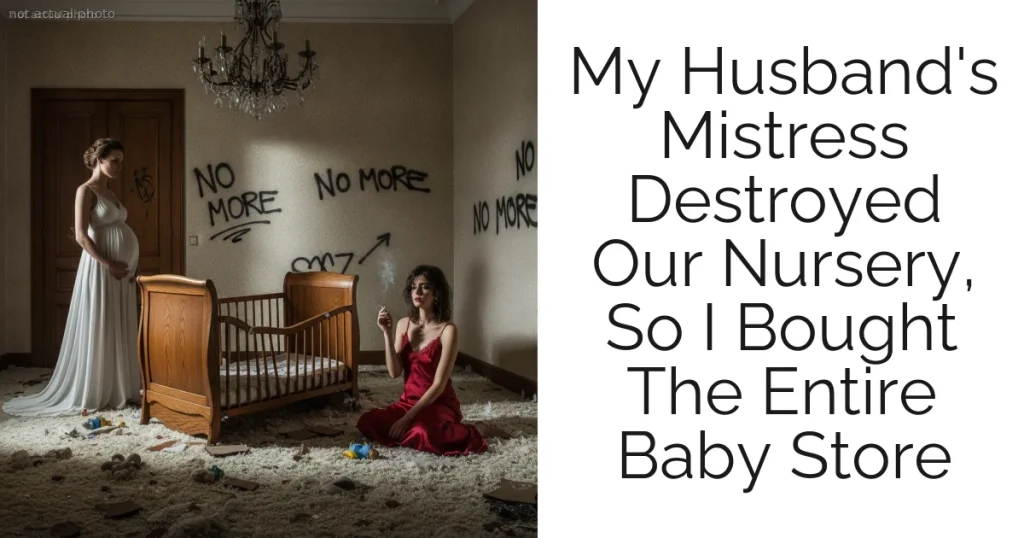 My Husband's Mistress Destroyed Our Nursery, So I Bought The Entire Baby Store