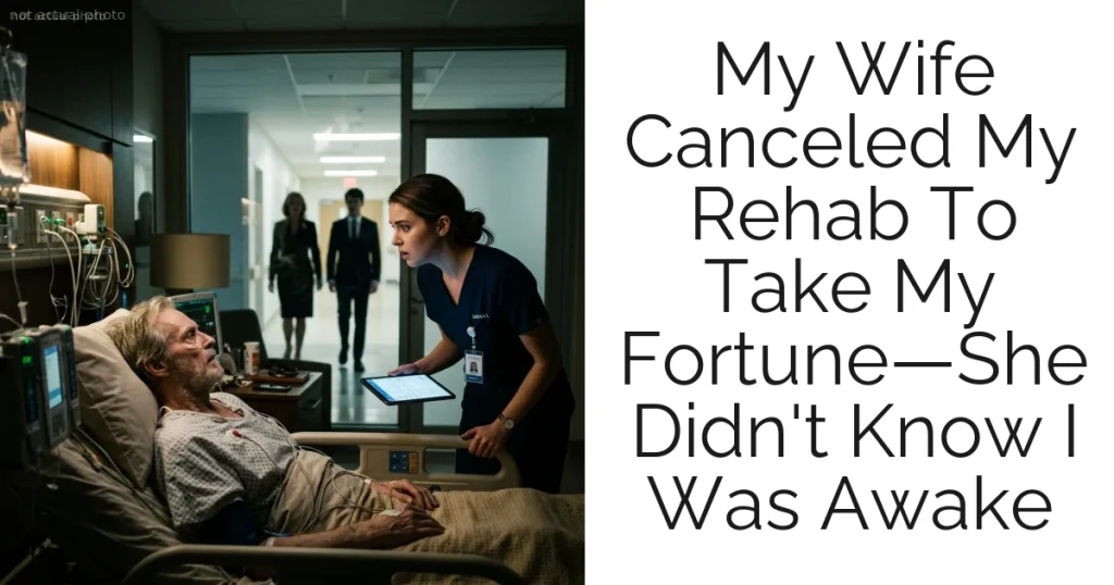 My Wife Canceled My Rehab To Take My Fortune—She Didn't Know I Was Awake