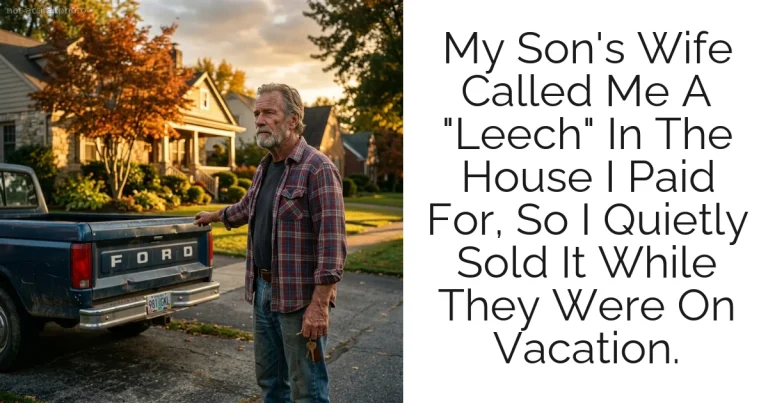 My Son's Wife Called Me A "Leech" In The House I Paid For, So I Quietly Sold It While They Were On Vacation.