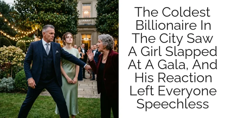 The Coldest Billionaire In The City Saw A Girl Slapped At A Gala, And His Reaction Left Everyone Speechless
