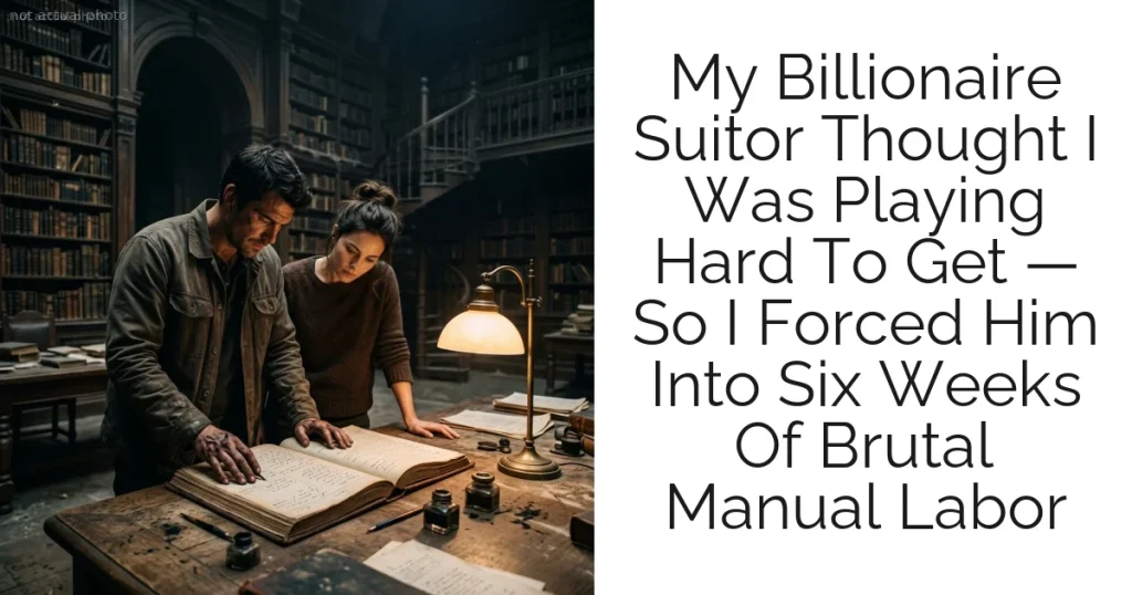 My Billionaire Suitor Thought I Was Playing Hard To Get — So I Forced Him Into Six Weeks Of Brutal Manual Labor