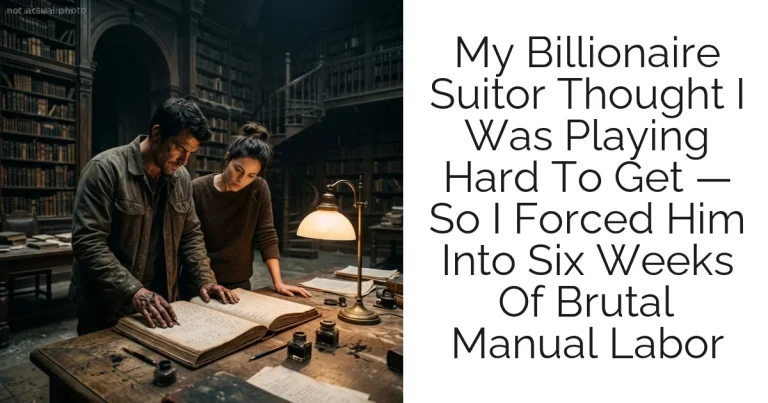 My Billionaire Suitor Thought I Was Playing Hard To Get — So I Forced Him Into Six Weeks Of Brutal Manual Labor