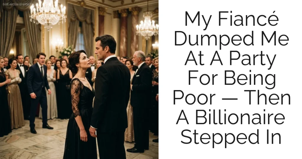 My Fiancé Dumped Me At A Party For Being Poor — Then A Billionaire Stepped In