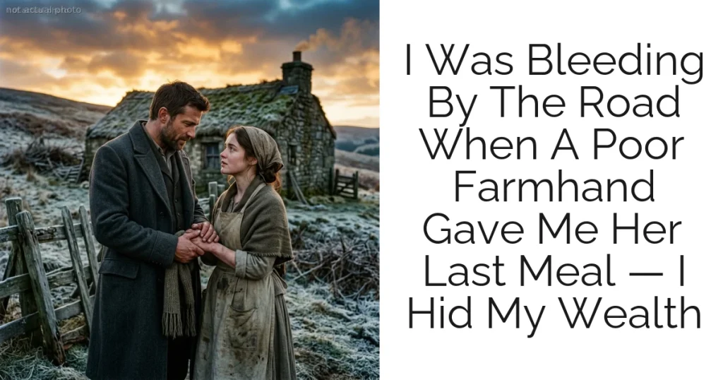 I Was Bleeding By The Road When A Poor Farmhand Gave Me Her Last Meal — I Hid My Wealth