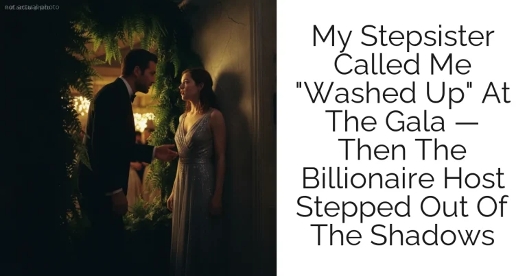My Stepsister Called Me "Washed Up" At The Gala — Then The Billionaire Host Stepped Out Of The Shadows