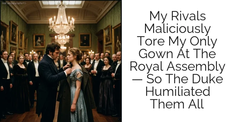 My Rivals Maliciously Tore My Only Gown At The Royal Assembly — So The Duke Humiliated Them All