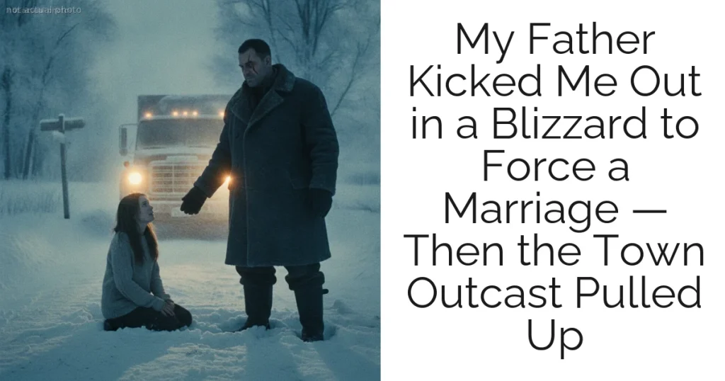 My Father Kicked Me Out in a Blizzard to Force a Marriage — Then the Town Outcast Pulled Up